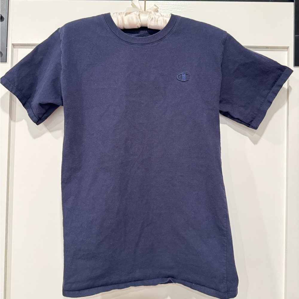 Champion Men's Dark Blue Short Sleeve Tee